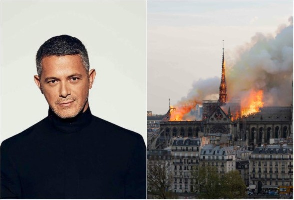 Alejandro Sanz y otros famosos en shock por incendio de Notre Dame