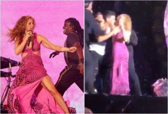 Shakira defiende a un fan de sus guardaespaldas en pleno escenario