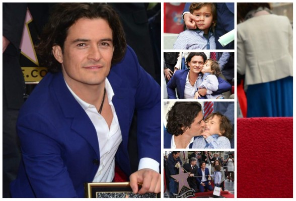Orlando Bloom recibe junto a Flynn su estrella en Hollywood