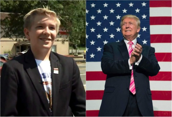 Niño estadounidense dirige campaña de Trump en Denver