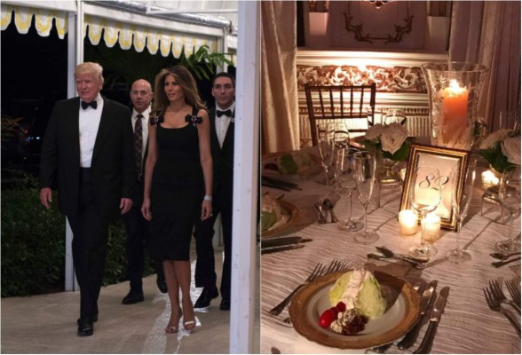 La cena de 575 dólares para despedir el año con el presidente Trump