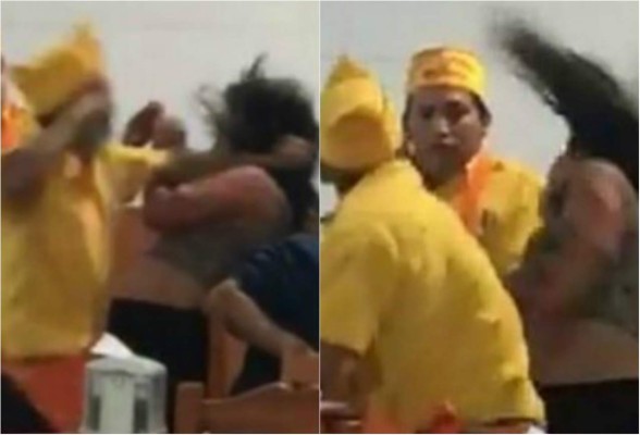 Cocinero golpea a una mujer en taquería de México