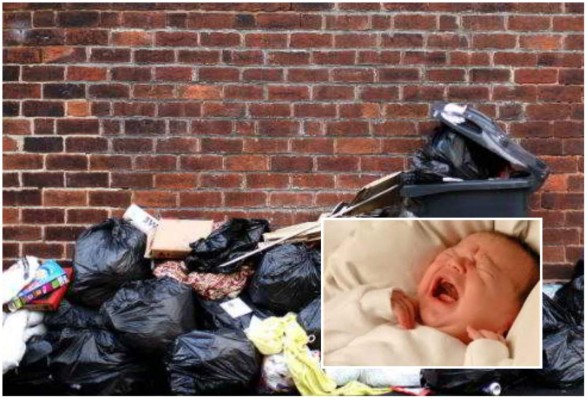 Arrestan a joven que botó a bebé a la basura en una bolsa plástica