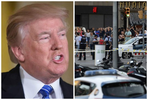 Trump condena atentado en Barcelona y pide 'ser duros' contra el terrorismo
