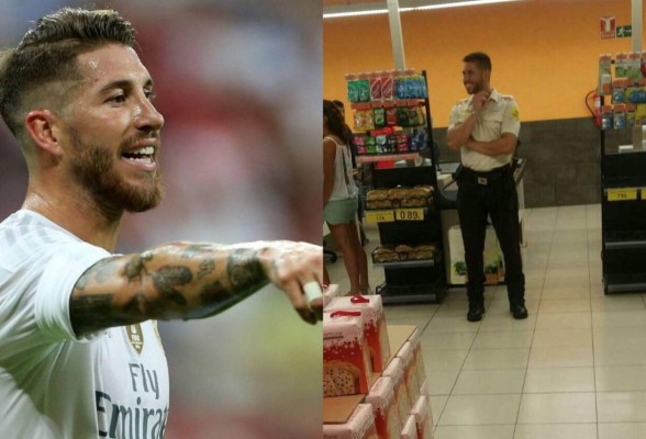 Confunden a Sergio Ramos con empleado de supermercado