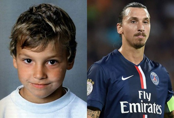 Los futbolistas cuando eran niños