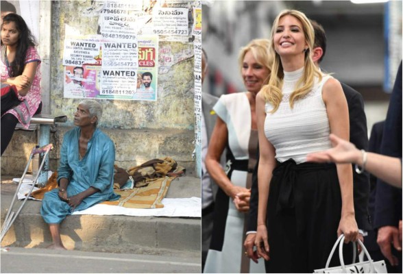 Expulsan a los mendigos en ciudad india por llegada de Ivanka Trump