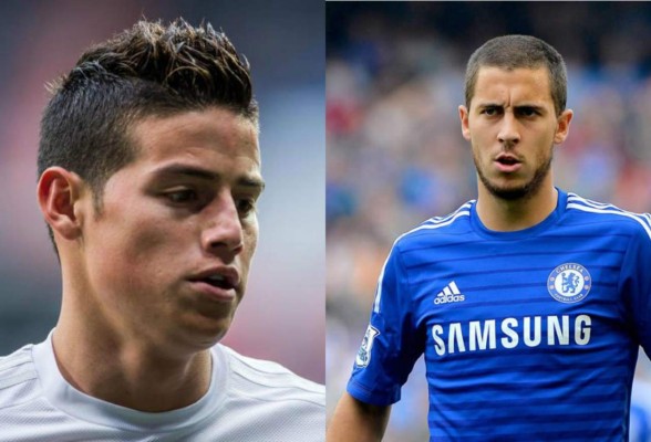 Según medios, Real Madrid propone trueque James por Hazard