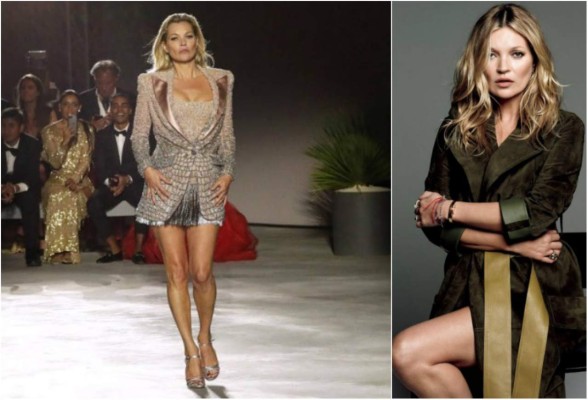 Kate Moss posa en 'topples' desde un helicóptero 