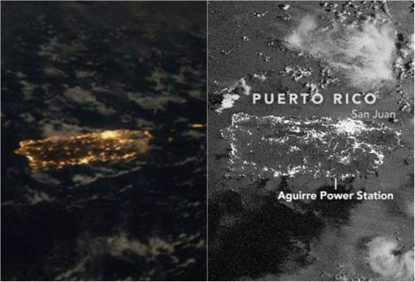 NASA muestra imágenes del apagón en Puerto Rico