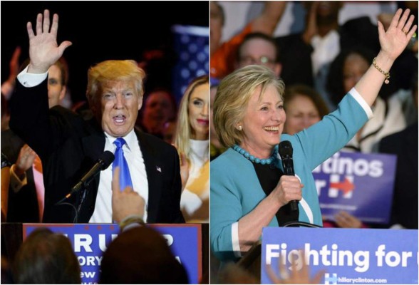 Clinton y Trump empatan en tres estados en intención de voto