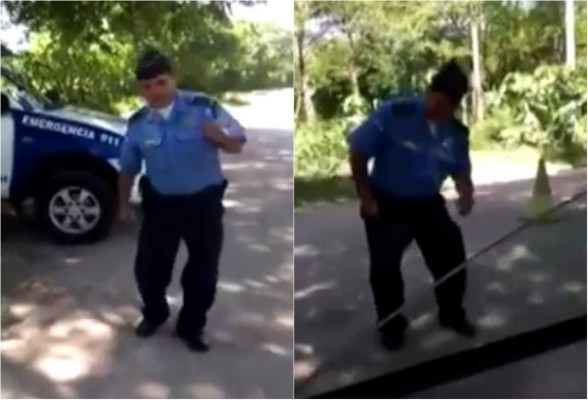 Policía hondureño cautiva en redes sociales con su baile