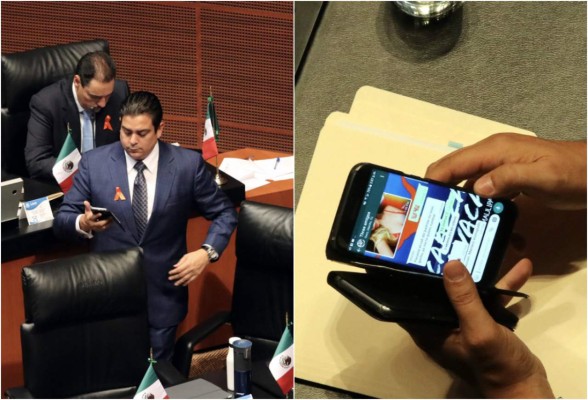 Captan a senador mexicano con chat denigrante sobre mujeres en plena sesión