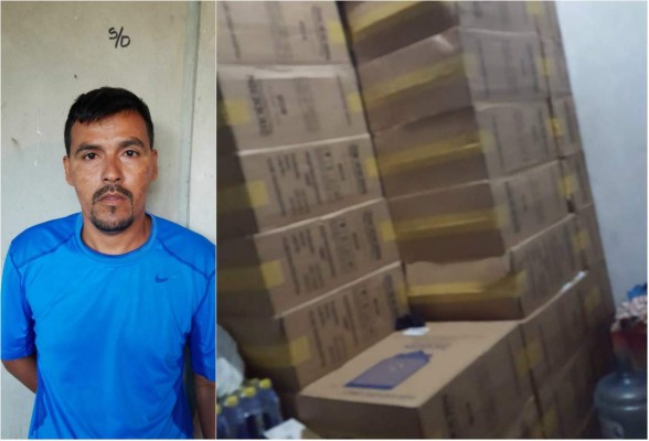 Capturan a hombre con 100 cajas con cigarros en Choloma