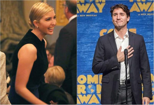 Captan a Ivanka y Trudeau juntos en Broadway