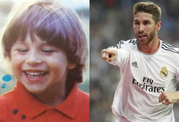 Los futbolistas cuando eran niños