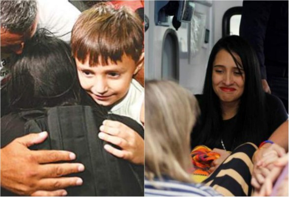 El emotivo reencuentro de la azafata de LaMia con sus hijos