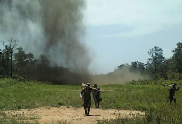 Fusina destruye narcopista en Wawina, Gracias a Dios
