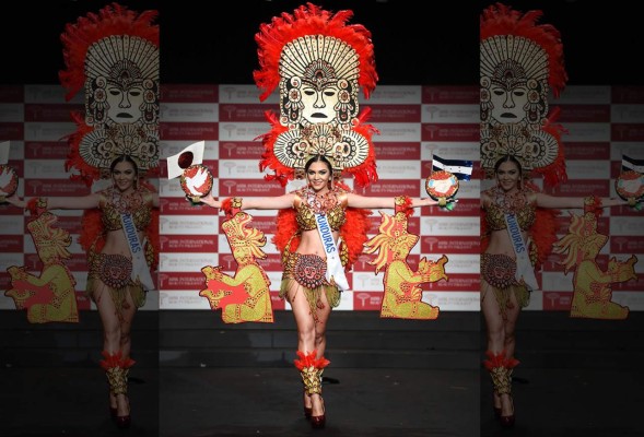Hondureña se luce con traje típico en Miss Internacional en Japón