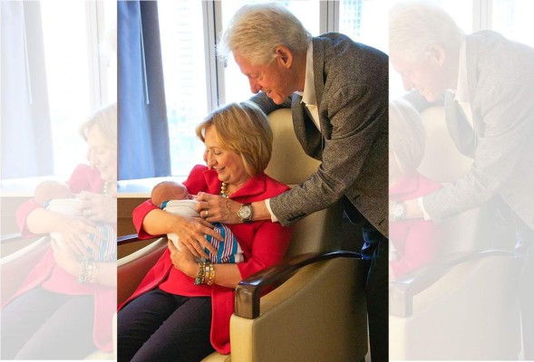 Las primeras fotos de la nieta de Hillary y Bill Clinton