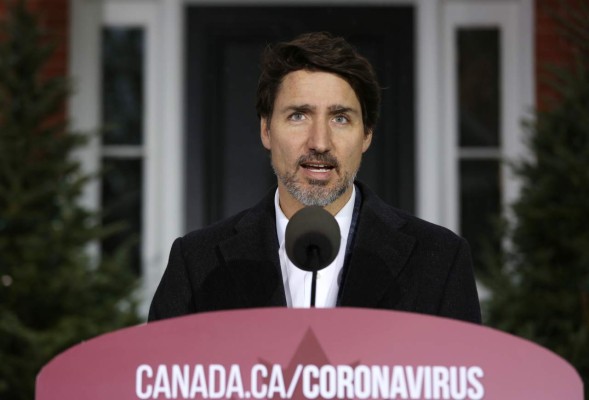 Trudeau anuncia que frontera Canadá-EEUU permanecerá cerrada un mes más