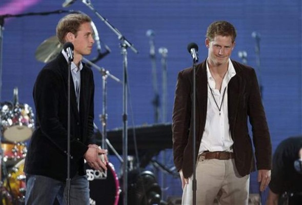 Príncipes Guillermo y Enrique realizan concierto por Diana