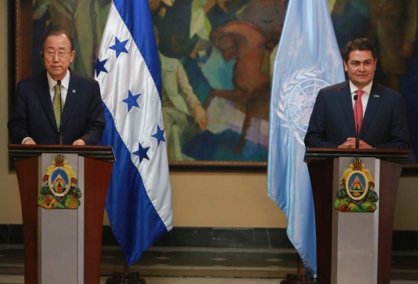 Congreso hondureño condecora a Ban Ki-moon