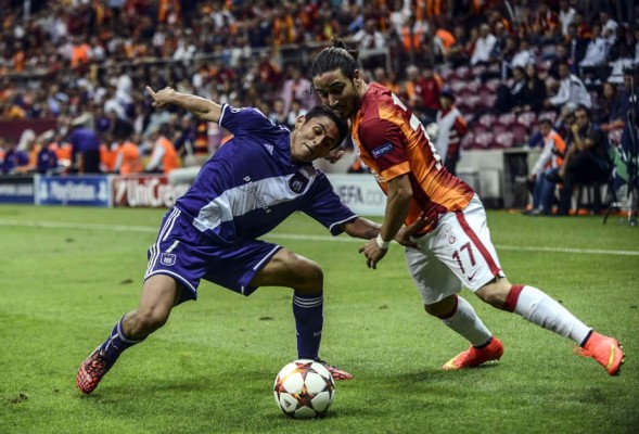 El Anderlecht de Andy Najar dejó ir el triunfo en el final ante Galatasaray