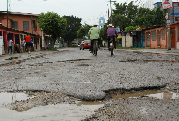 Destruidas calles de 250 barrios y colonias de San Pedro Sula