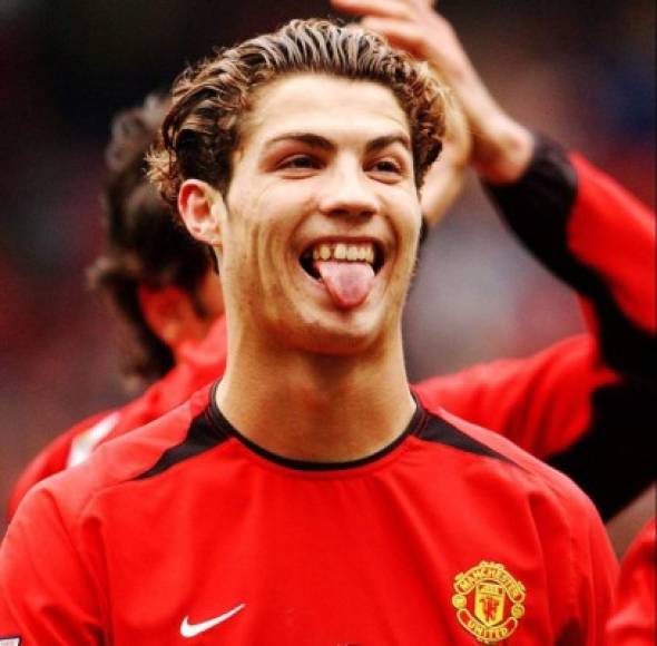 Cristiano en sus inicios en el Manchester United en el 2003.