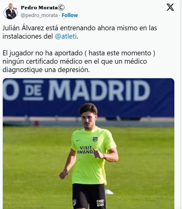 Julián Álvarez preocupa: revelan lo que sufre el argentino y su estado