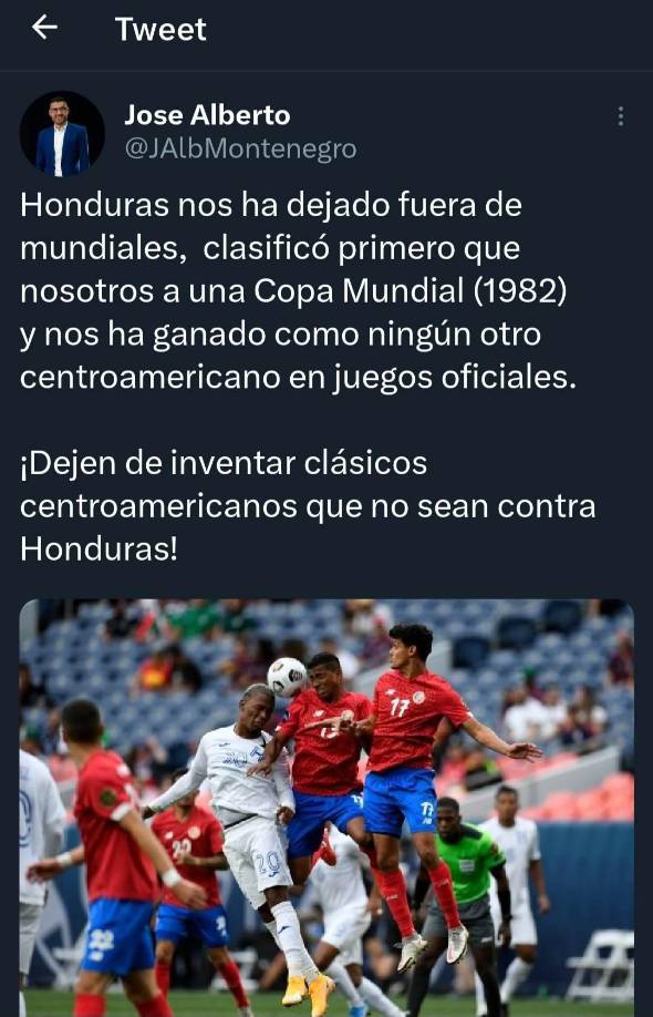 “Dejen de inventar clásicos centroamericanos que no sean contra Honduras”, señalaron algunos periodistas ticos.
