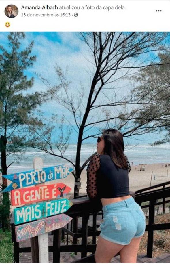 La última publicación de Amanda en redes sociales.