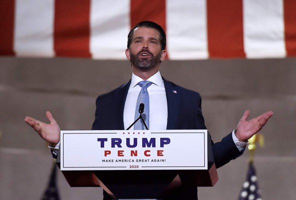 Trump Jr. arremete contra la izquierda radical de Biden en convención republicana