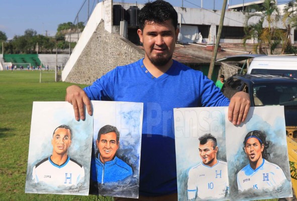 El pintor hondureño que sorprendió a la Selección de Honduras en México