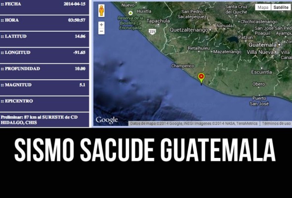 Temblor sacude Guatemala sin causar víctimas