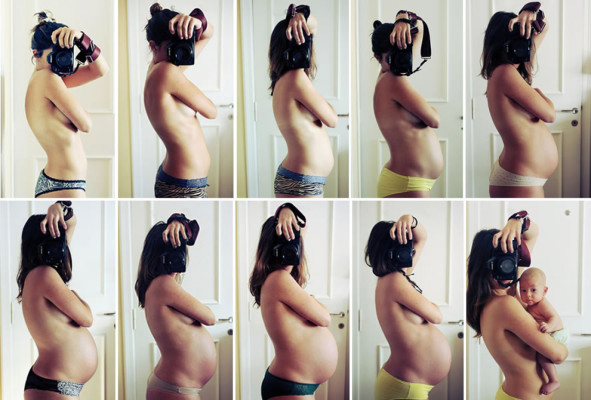 Fotógrafa captura cada etapa de su embarazo