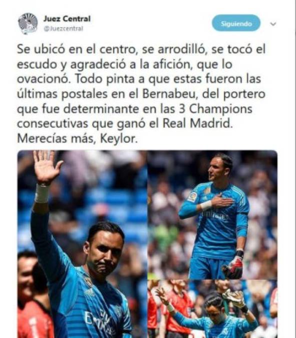 Keylor Navas se arrodilló en el centro del campo y elevó una oración.