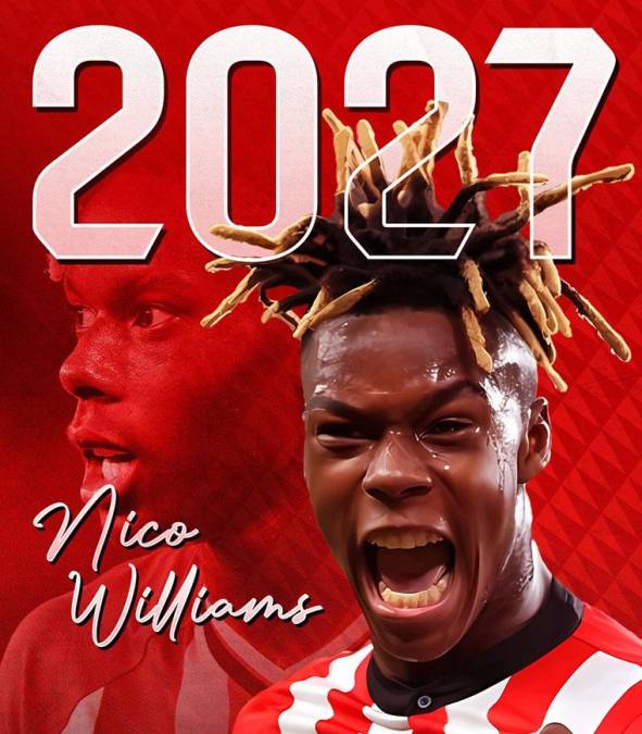 Nico Williams renueva hasta el Athletic Club hasta junio del 2027.
