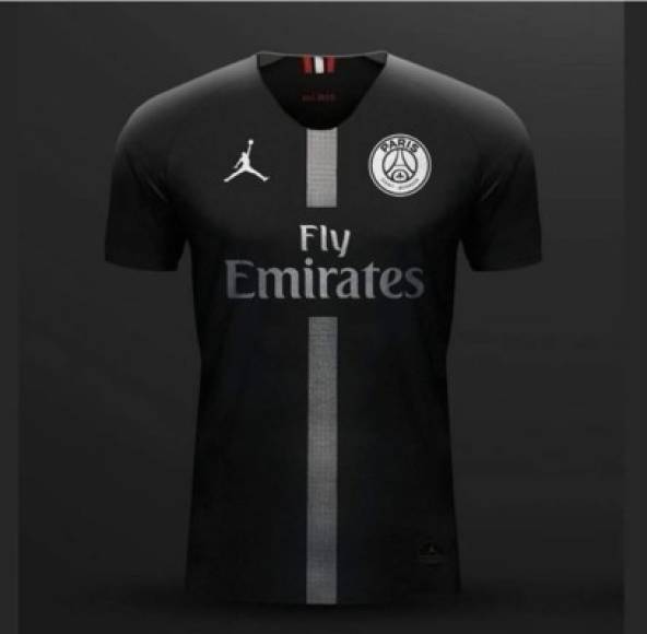 La tercera camiseta del París Saint Germain (PSG) para la temporada 2018-19, con la marca Jordan.