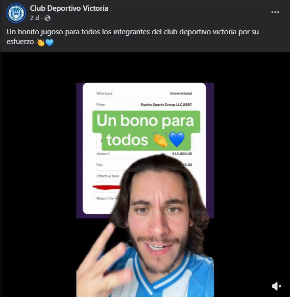 Carlos Espina saca la chequera: sorprende al Victoria con increíble premio