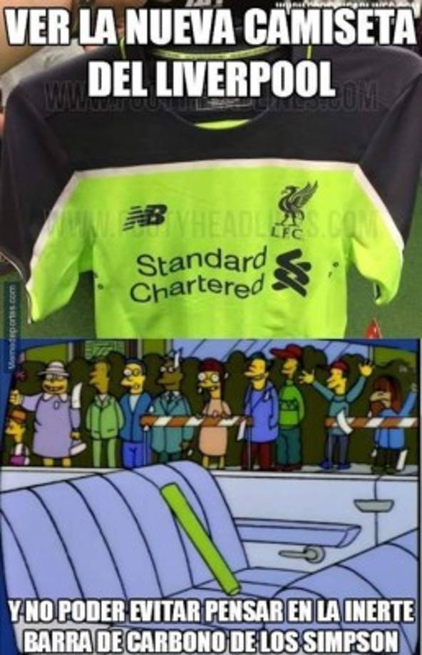 La nueva y 'radioactiva' camiseta del Liverpool.