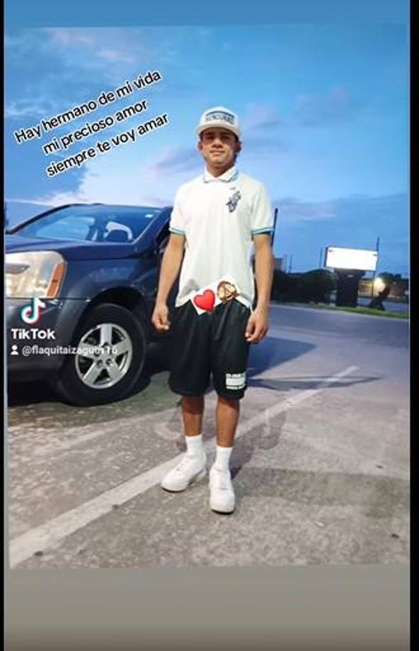 Esta fue la última foto que Franklin le mandó a su familia desde Houston.