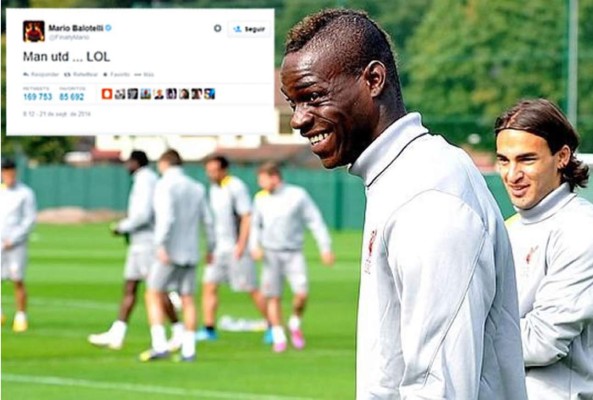 Balotelli se burla del Manchester United por su derrota ante Leicester
