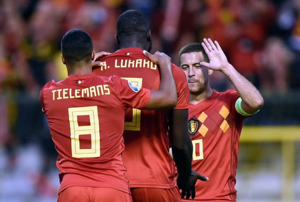 Eden Hazard asistió en dos de los tres goles de Bélgica ante Escocia. Foto AFP