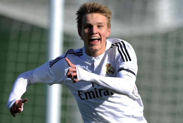 Odegaard marcó su primer gol con el Real Madrid Castilla
