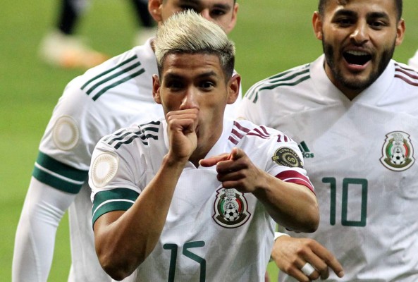 México goleó a Costa Rica para clasificarse a las semifinales del Preolímpico Sub-23. Foto AFP