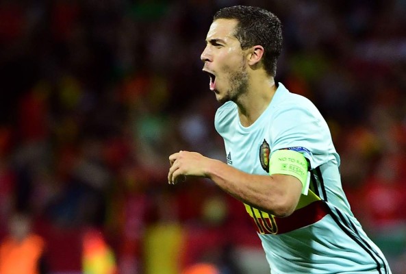 Hazard guía a Bélgica a cuartos de final de la Eurocopa