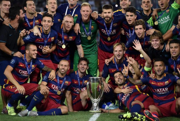 En imágenes Barça campeón de la Supercopa Uefa