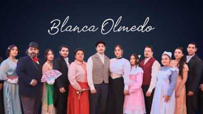 El elenco de “Blanca Olmedo”, la obra que presentará La Teatral Sampedrana en los meses de agosto, septiembre, octubre y noviembre.